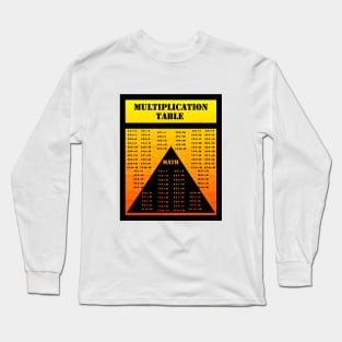 MULTIPLICATION TABLE, MATH, YELLOW. SAMER BRASIL Long Sleeve T-Shirt